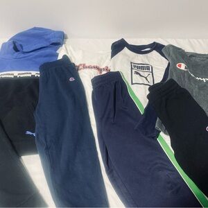 Boys bundle size 6  Champion, puma, Kids Sweatpants - Navy and Black